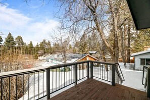 Backyard deck with nice views