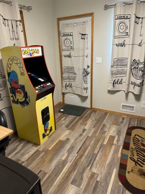 Game room with arcade game