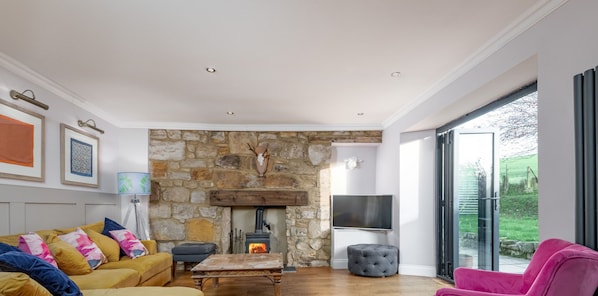 Living Room with Log Burner