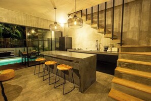 Modern kitchen with island table