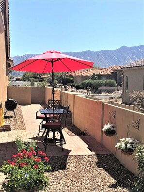 Patio Table with spectacular view of Santa Catalina Mountains