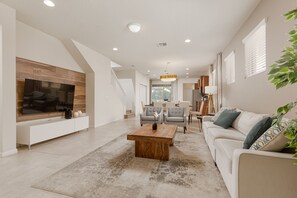 Beautiful and cozy integrated living room