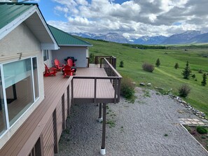 Back deck taken from Unit A side. Can't beat this amazing view of the mountains from the deck