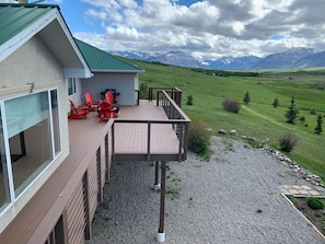 Back deck taken from Unit A side. Can't beat this amazing view of the mountains from the deck
