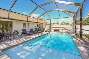Your private pool w/chases to relax and soak up the sun