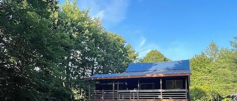 View from Firepit to back of the cabin