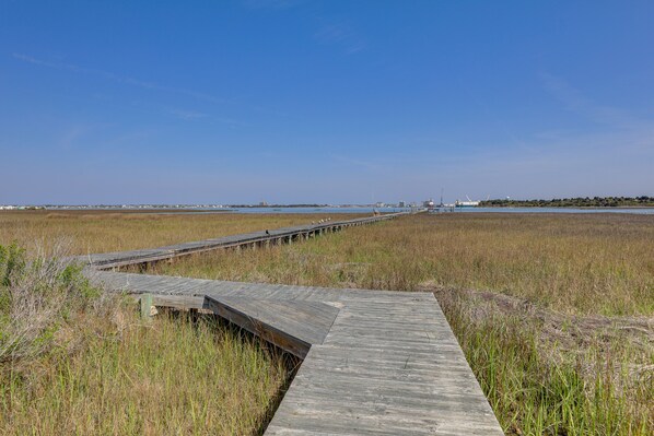 Atlantic Beach Vacation Rental | 3BR | 2BA | Stairs to Access | 1,679 Sq Ft