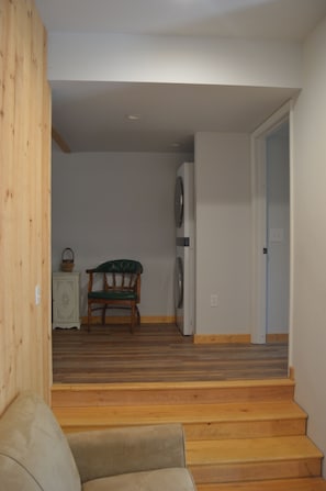 The second bedroom with two single beds in bunk bed style

