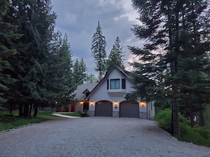 View from driveway (RV hookup on the left).