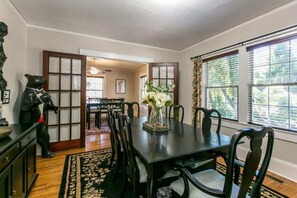 Dine in style with double the space. Two tables means twice the room for delicious meals and great company.