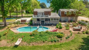 Saltwater Pool w/ slide open April 15-October 15th. Shared with 1 smaller VRBO.