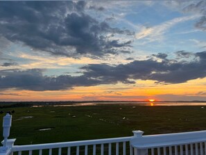 Sunset view from roof deck