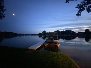 Night view from the yard. 