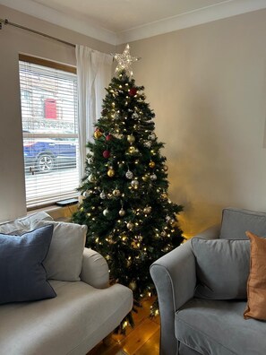 Living room with Christmas Tree