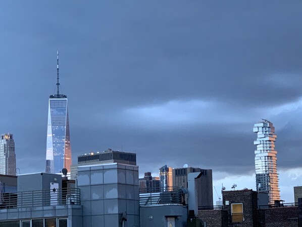 Magnificent view of Freedom Tower from your living room and terrace