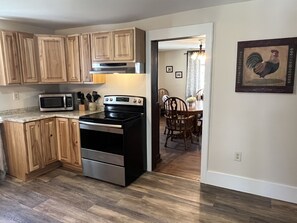 Kitchen into dining room