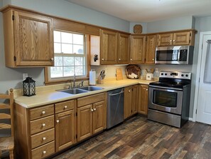 Updated kitchen with stainless appliances