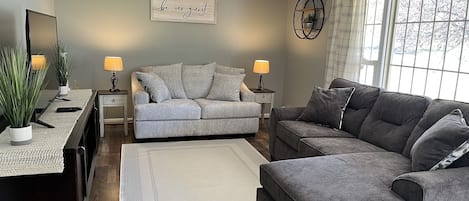 Updated, bright and cozy living room