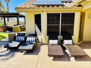 Plenty of lounging areas to soak up the sun.