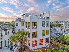 Aerial Exterior Beachside at Sunset