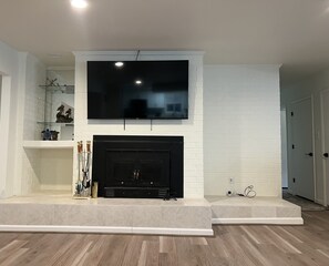 Living area with smart tv