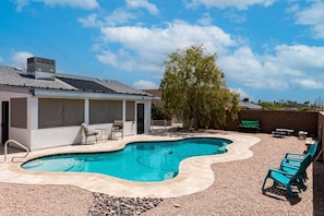 Solar heated pool