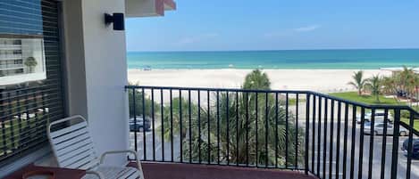 Front balcony with breathtaking unobstructed Gulf of Mexico Views.