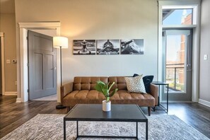 Living Room w/ access to private deck