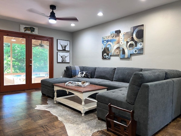 Ample seating in family room