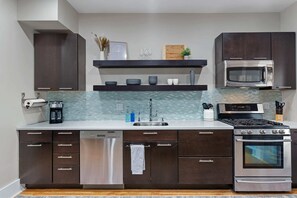 Stainless steel appliances, everything your home has and more