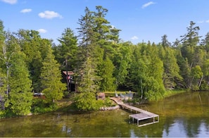 Cottage view from lake