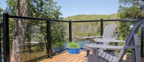 Deck view overlooking lake