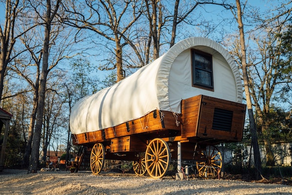 Knott Pines Covered Wagon Glamping experience! 