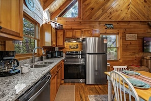 Fully stocked kitchen with new stainless steal appliances