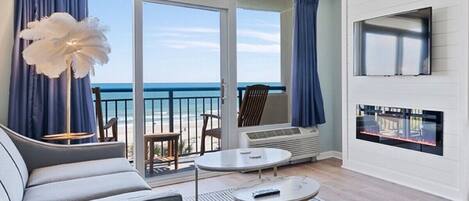 Gorgeous view of the ocean from the living room.