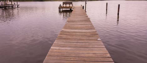 The dock in our backyard.