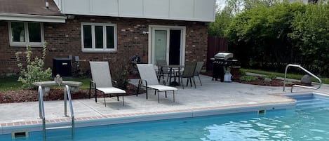 Patio is summer ready for chilling by the pool! 