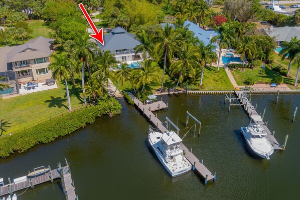 Aerial View - House and Dock