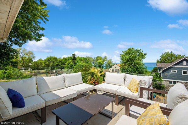 Beautiful views from the deck. Not pictured: XL Weber gas grill.