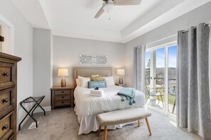 Master Queen Bedroom w/balcony! Seasonal Lake Views!