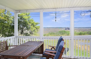Lighthouse Overlook's Screened Porch promises breathtaking Views!