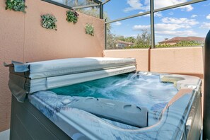 A private hot tub for you to relax after a long day