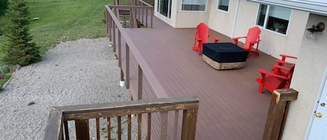 Back deck taken from Unit C side. Can't beat this amazing view of the mountains from the deck