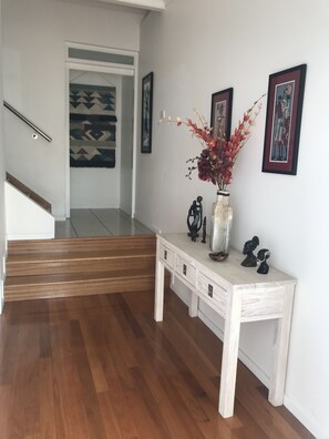 Hallway to Guest suite. 