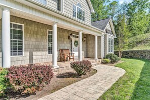 Welcoming home with clear lake views.