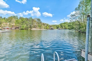A beautiful dock and peaceful water create a perfect escape for the soul.