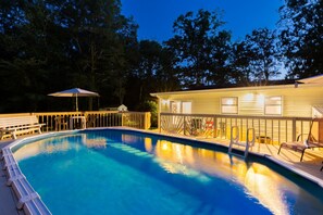 Luxurious pool night view