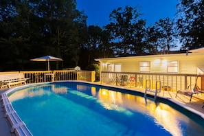 Luxurious pool night view