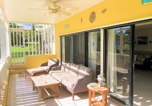 Enjoy direct gate access to the pool and beach area right from the condo.