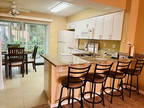 Kitchen with barstools